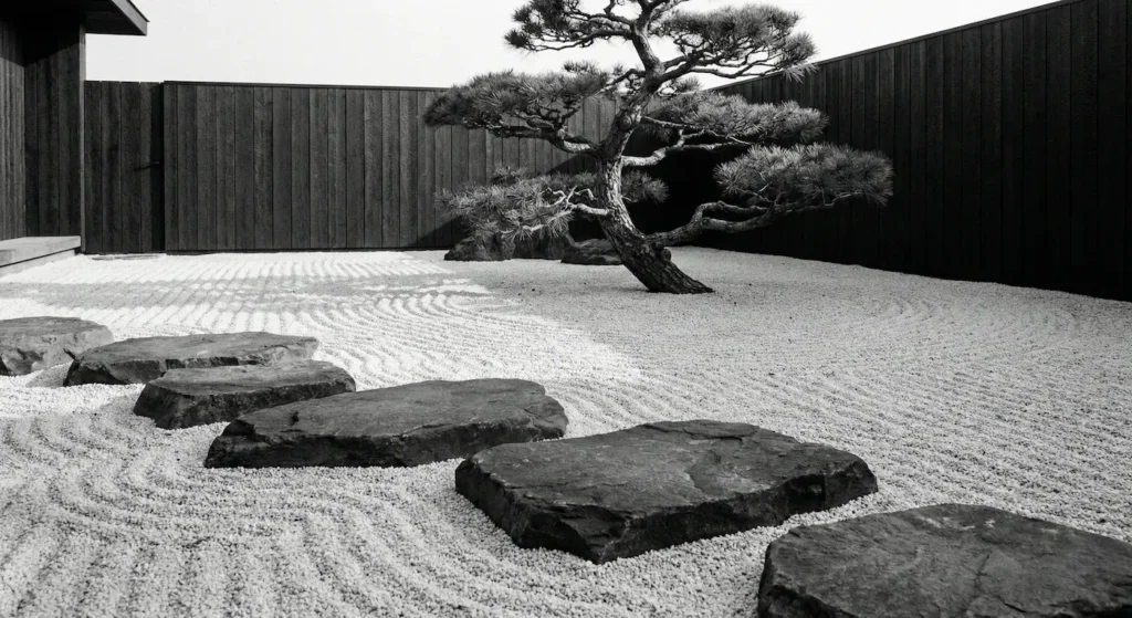 Jardín Zen Moderno Con Piedras De Basalto Jardín Japonés Contemporáneo El Zen En El Siglo Xxi