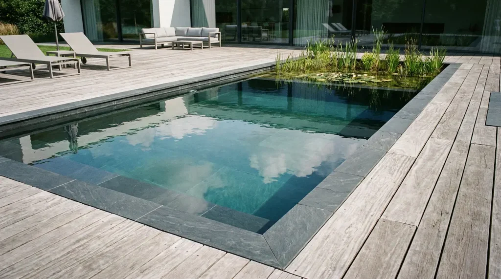 Piscina natural de líneas minimalistas | jardinesconestiloes Piscina Natural De Líneas Minimalistas Piscinas Naturales Y Biopiscinas El Placer De Bañarse En Agua Viva