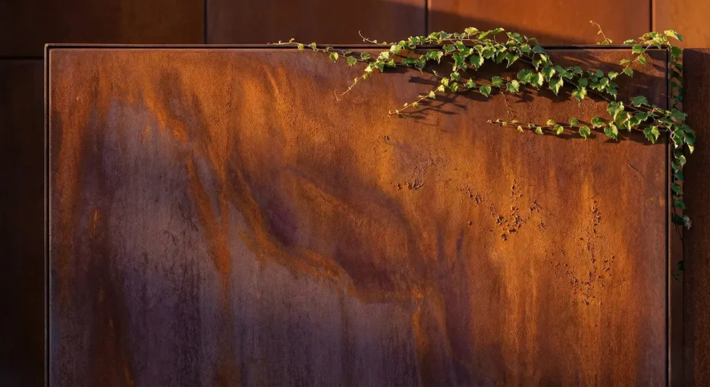 Acero Corten Un Aspecto Con Contraste La Piel Del Jardín La Pátina Y El Tiempo