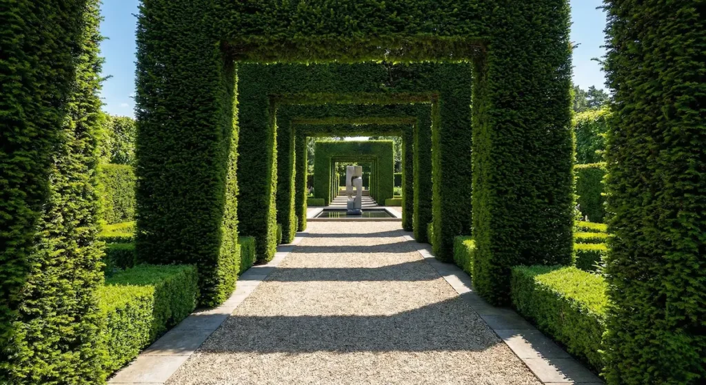 Arco Cuadrado Topiaria Paso a Fuente Arcos Y Portales Botánicos La Arquitectura De Transición En El Paisaje