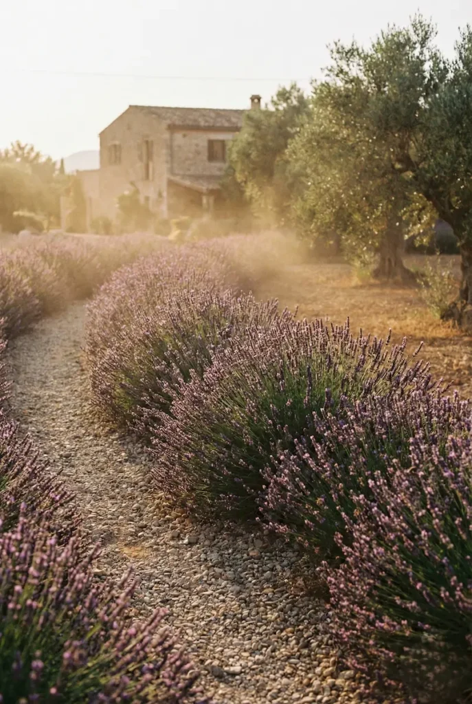 bordura con lavanda en finca andalucía | jardinesconestiloes Bordura Con Lavanda En Finca Andalucía Jardín Mediterráneo
