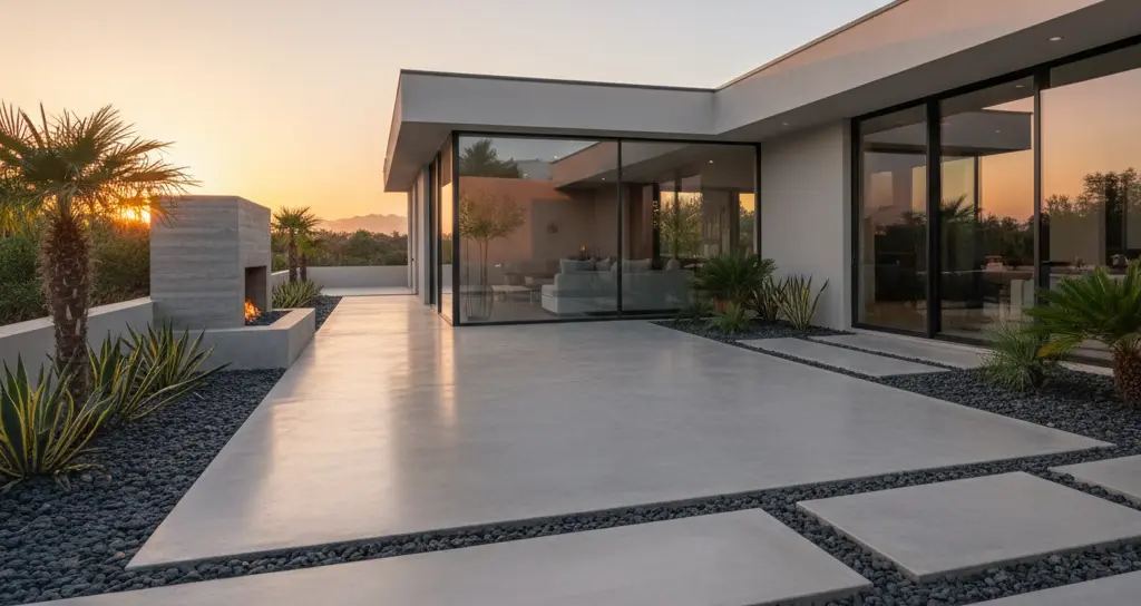 chalet con hormigón en jardín | jardinesconestiloes Chalet Con Hormigón En Jardín El Hormigón En El Paisajismo Del Soporte Estructural Al Diseño Profesional