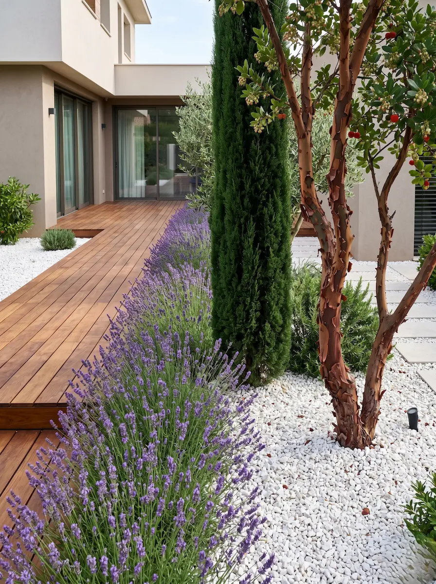 cipres lavanda y madroño | jardinesconestiloes Cipres Lavanda Y Madroño El Jardín Mediterráneo La Resistencia Elegante
