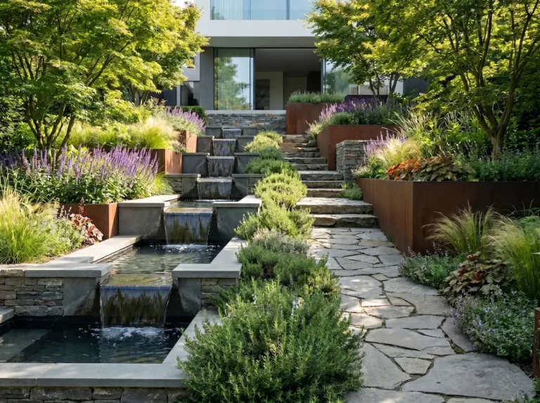 Entrada a Chalet Con Desnivel Jardines En Pendiente Soluciones De Diseño Y Paisajismo Profesional