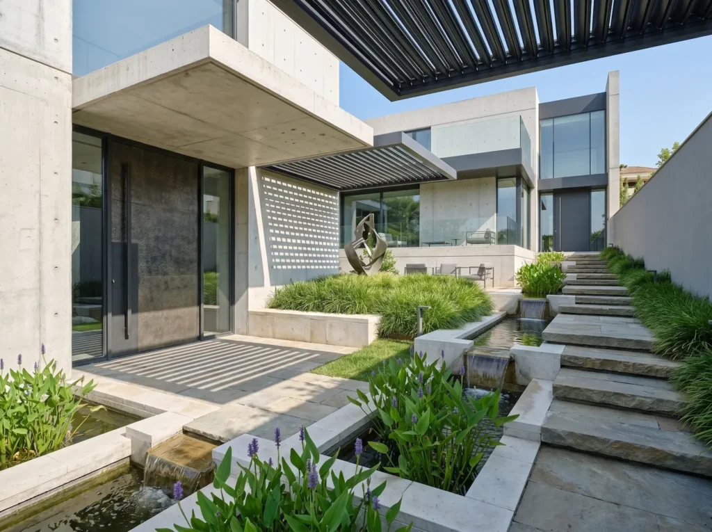 Escaleras Para Desnivel Terreno Chalet Jardines En Pendiente Soluciones De Diseño Y Paisajismo Profesional