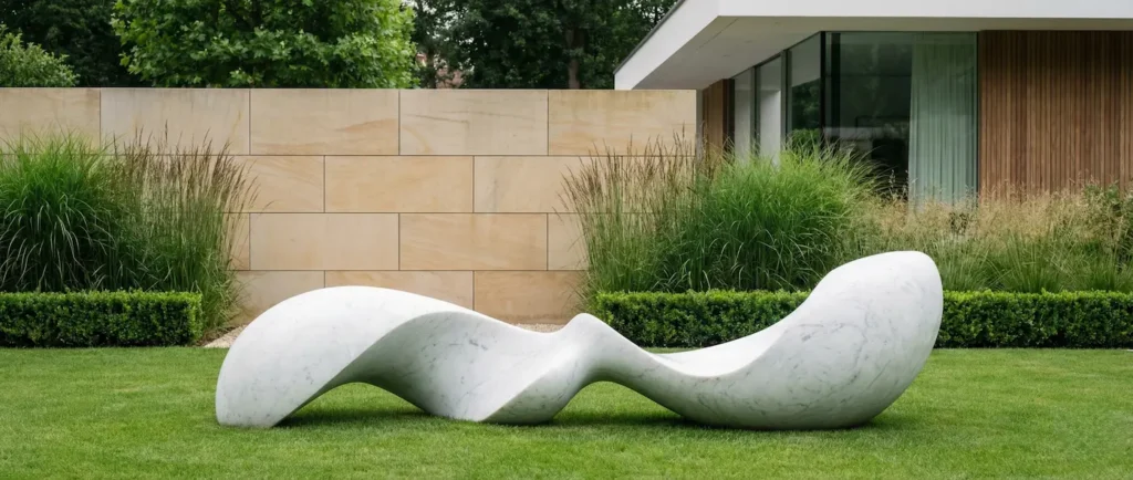 escultura abstracta en marmol | jardinesconestiloes Escultura Abstracta En Marmol El Arte En El Jardín Esculturas Que Definen El Paisaje