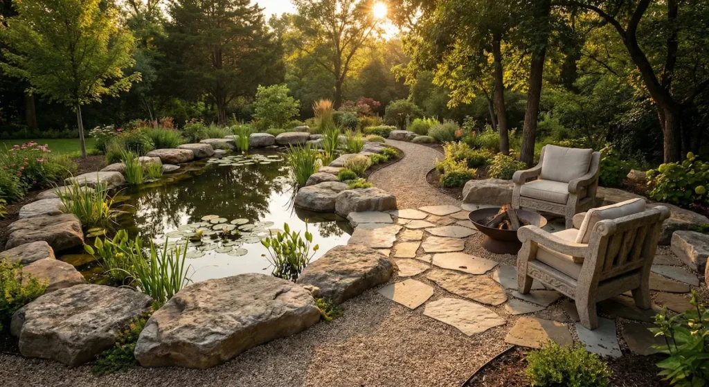 estanque rincón con encanto | jardinesconestiloes Estanque Rincón Con Encanto Acústica Y Frescor Cómo Integrar El Agua En Tu Jardín