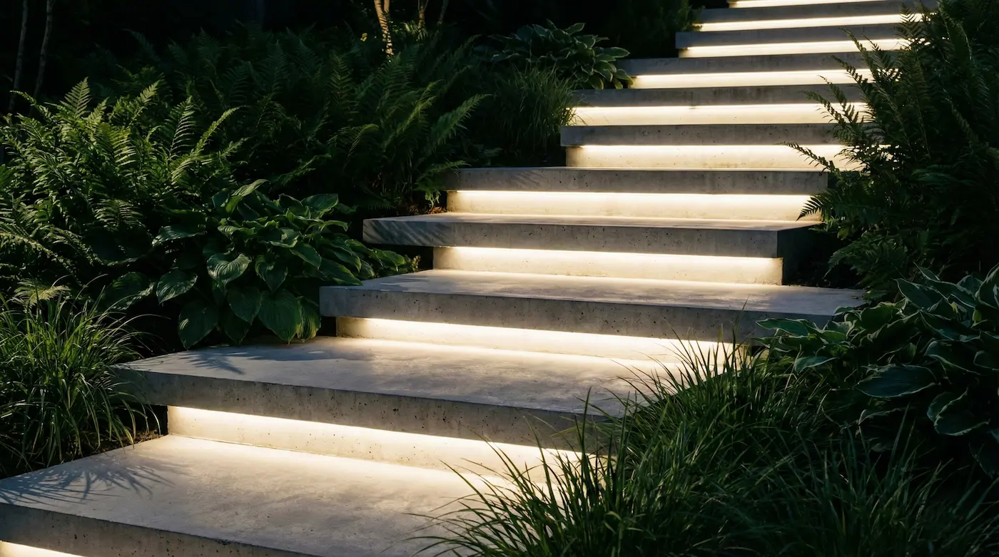 iluminación escaleras jardín helechos | jardinesconestiloes Iluminación Escaleras Jardín Helechos Iluminación Exterior De Autor El Arte Del Nightscape En El Jardín
