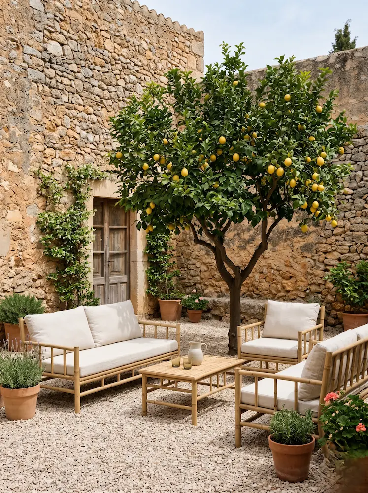 Jardín Mallorquín Con Limonero El Refugio Mallorquín La Arquitectura De La Luz Y El Tiempo Lento