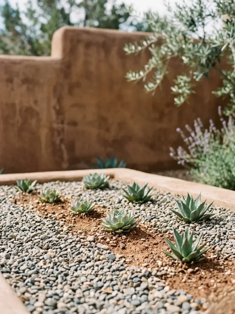 jardín seco con crasas | jardinesconestiloes Jardín Seco Con Crasas El Silencio Del Adobe Diseño De Jardines De Secano En La Mancha