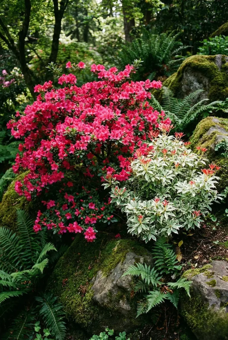 Macizo De Sombra Con Pieris Y Azalea Los Centinelas Del Verde Arbustos De Excelencia Para La Sombra