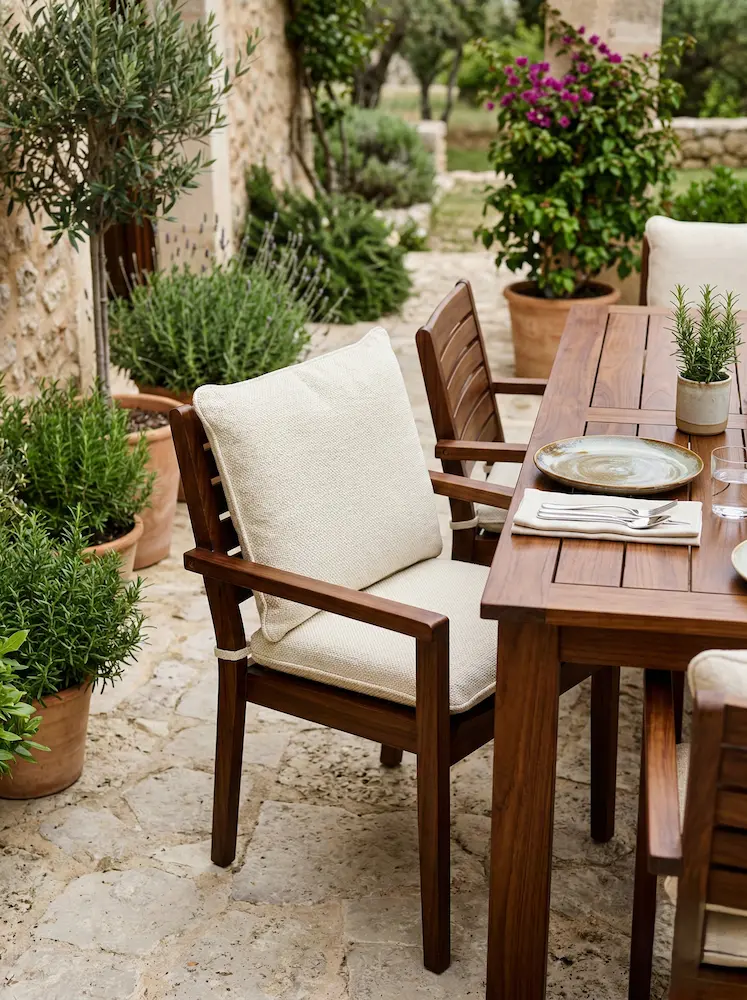 mesa y silla madera tropical | jardinesconestiloes Mesa Y Silla Madera Tropical El Toque Final Cómo Elegir Los Muebles Y Preparar Tu Jardín Para El Verano
