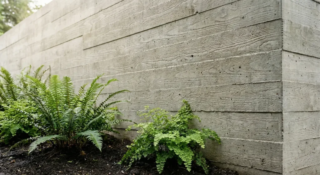 muro de hormigón visto con textura de madera | jardinesconestiloes Muro De Hormigón Visto Con Textura De Madera El Hormigón En El Paisajismo Del Soporte Estructural Al Diseño Profesional