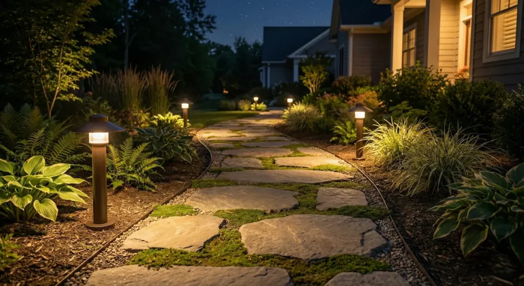 paseo jardín con iluminación en suelo | jardinesconestiloes Paseo Jardín Con Iluminación En Suelo Luces De Jardín Cómo Pasar Del efecto Estadio a Un Patio Acogedor Y Mágico