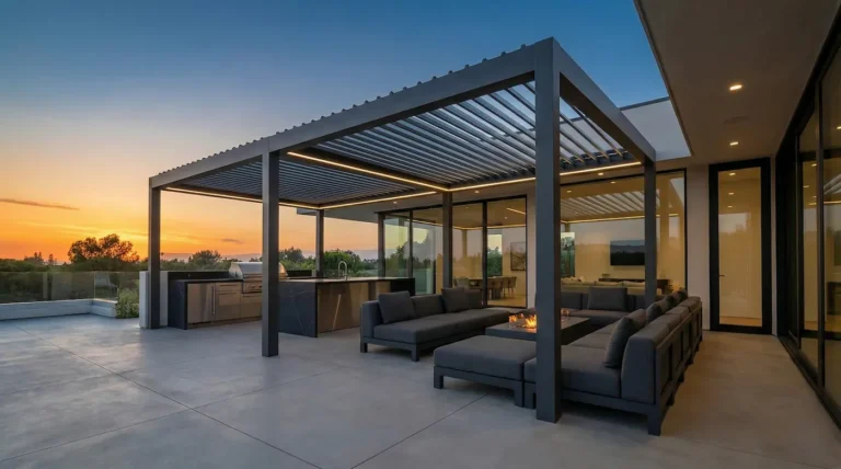 Pérgola Bioclimática En Porche Chalet Moderno Refugios Contra El Sol Sombras Prácticas Y Actuales Para Tu Terraza