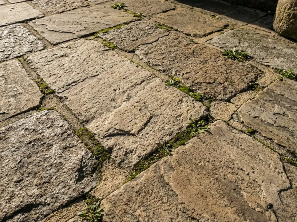 Solado Con Piedra Antigua La Piel Del Jardín La Pátina Y El Tiempo