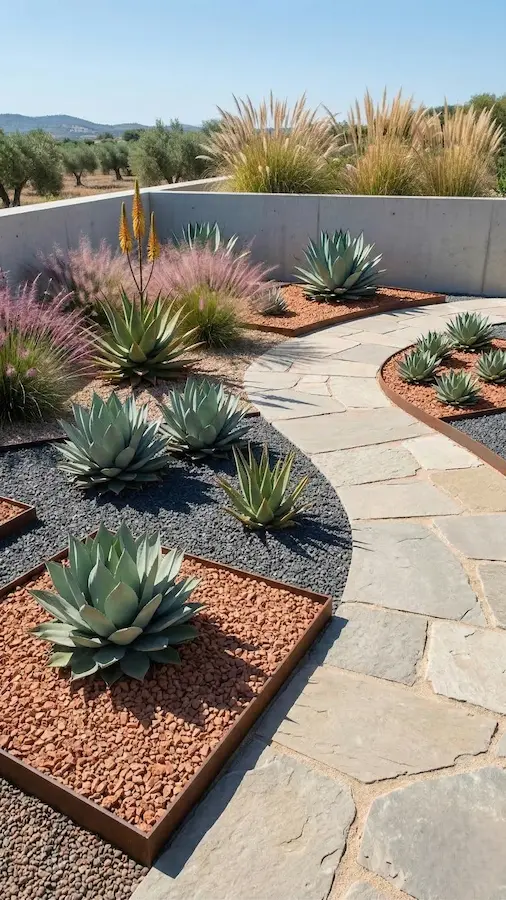 áridos Combinado En Jardín De Secano Áridos Y Piedras En El Jardín Guía Práctica De Combinaciones E Instalación Para Espacios Sostenibles