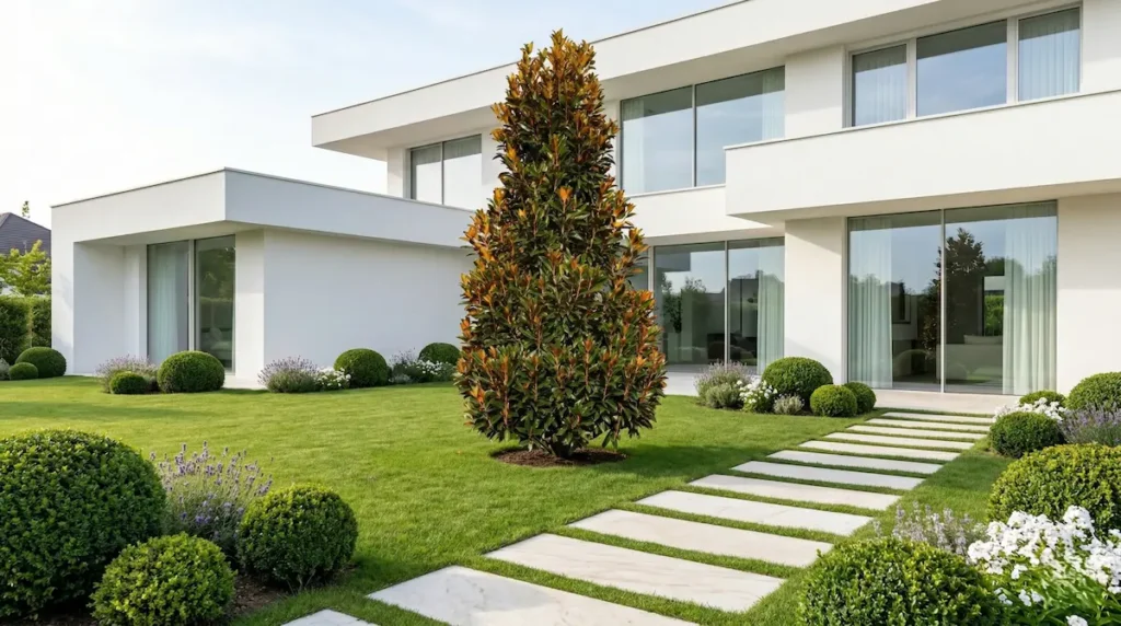 Magnolio Ejemplar En Pradera Jardín Casa Moderna Magnolia Grandiflora El árbol Perfecto Para Dar Vida Y Estructura a Tu Jardín