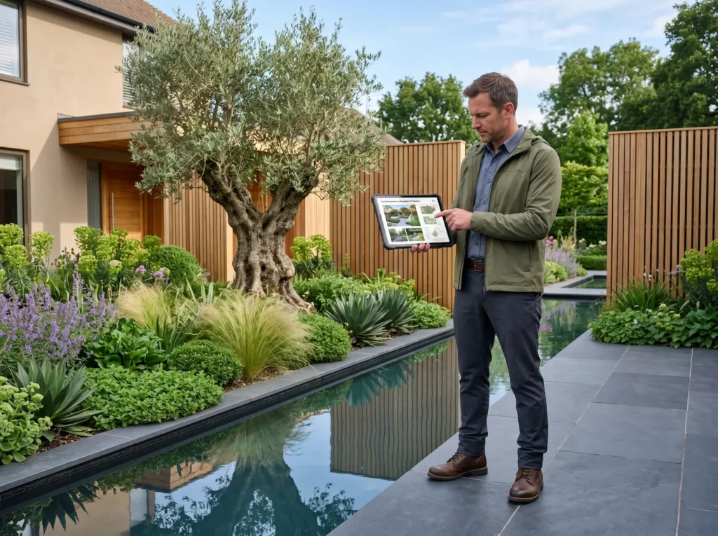 paisajista presentando jardín | jardinesconestiloes Paisajista Presentando Jardín La Inversión En El Paisaje Guía De Honorarios Y Valor Del Diseño Profesional