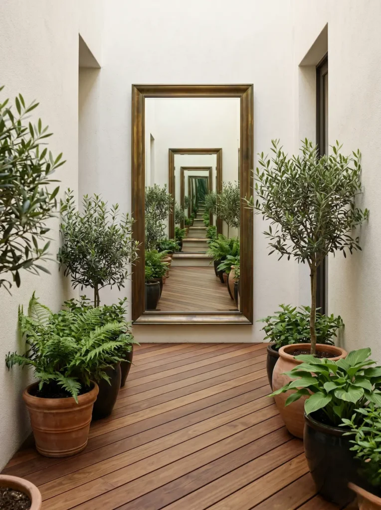 patio pequeño con espejo | jardinesconestiloes Patio Pequeño Con Espejo El Arte De Multiplicar El Espacio Arquitectura En Metros Limitados
