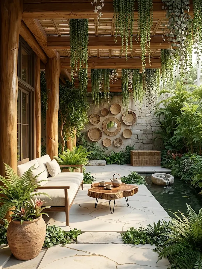 Pérgola Estilo Zen Arquitectura De Sombra Tres Pérgolas D Diseño Exterior