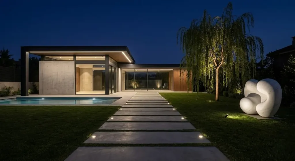 Pool House Nocturno1 Pool House El Refugio Perfecto Para Darle Vida a Tu Jardín