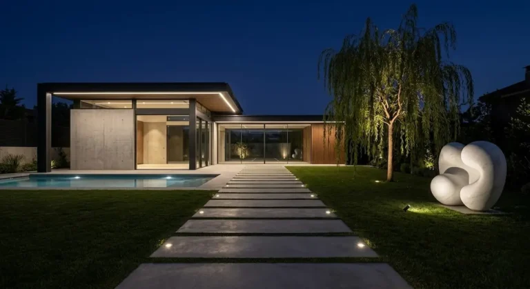 Pool House Nocturno1 Pool House El Refugio Perfecto Para Darle Vida a Tu Jardín