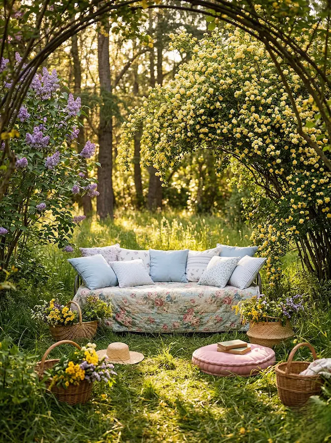 Rincon Con Encanto Con Sofá Y Complementos Inicio