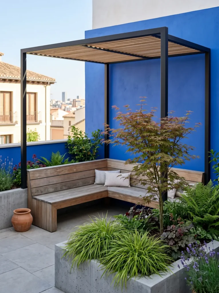 rinconera en jardín pequeño azotea | jardinesconestiloes Rinconera En Jardín Pequeño Azotea El Arte De Multiplicar El Espacio Arquitectura En Metros Limitados