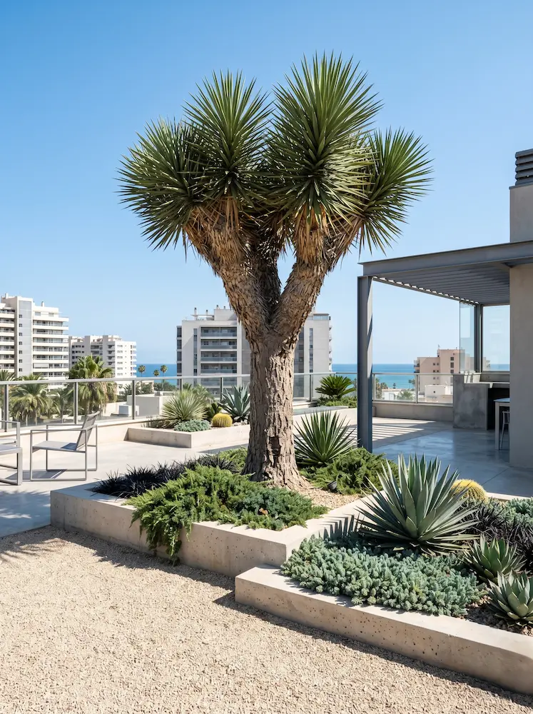 Yucca brevifolia | jardinesconestiloes Yucca Brevifolia Los Guardianes Del Horizonte La Arquitectura Arbórea En El Diseño De Exteriores