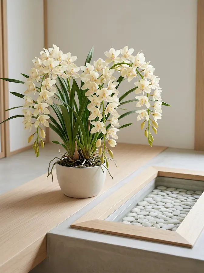 Cimbidium Monnlight Cymbidium La Fuerza Estructural De La Tierra