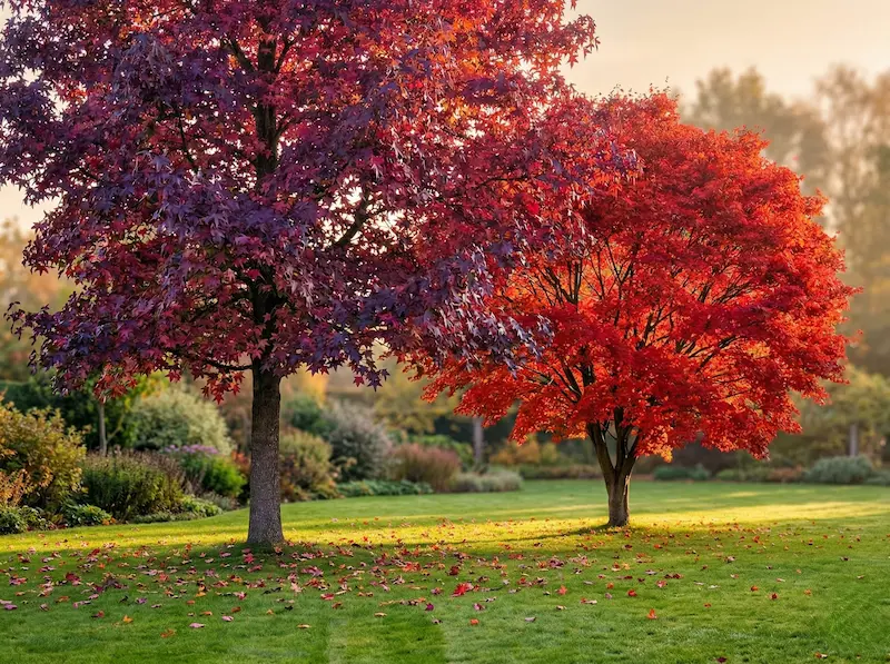comparativa liquidambar arce red poin | jardinesconestiloes Comparativa Liquidambar Arce Red Poin Liquidámbar O Arce Rojo El Diseño Del Color En El Jardín De Autor