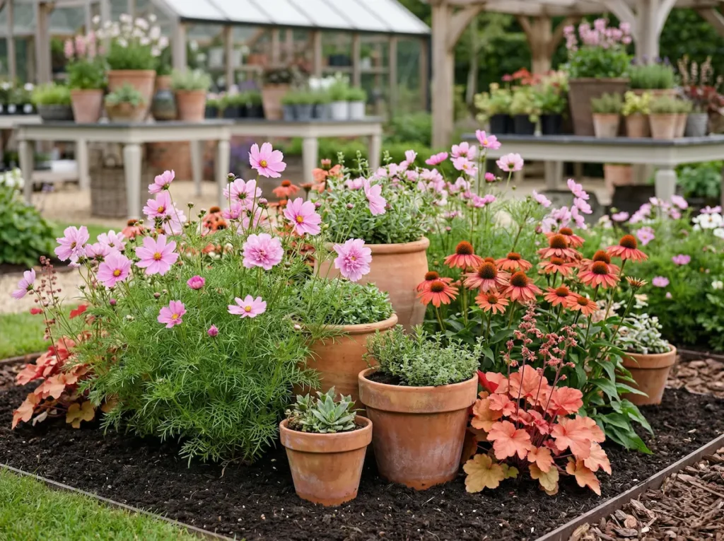 cosmos en conjunto de vivero | jardinesconestiloes Cosmos En Conjunto De Vivero Cosmos