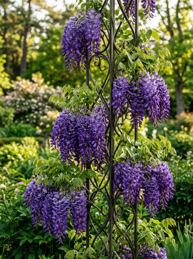 glicinia gran diva | jardinesconestiloes Glicinia Gran Diva Diseño Arquitectónico Con Glicinias wisteria Control Volumétrico Y Floración Estructural