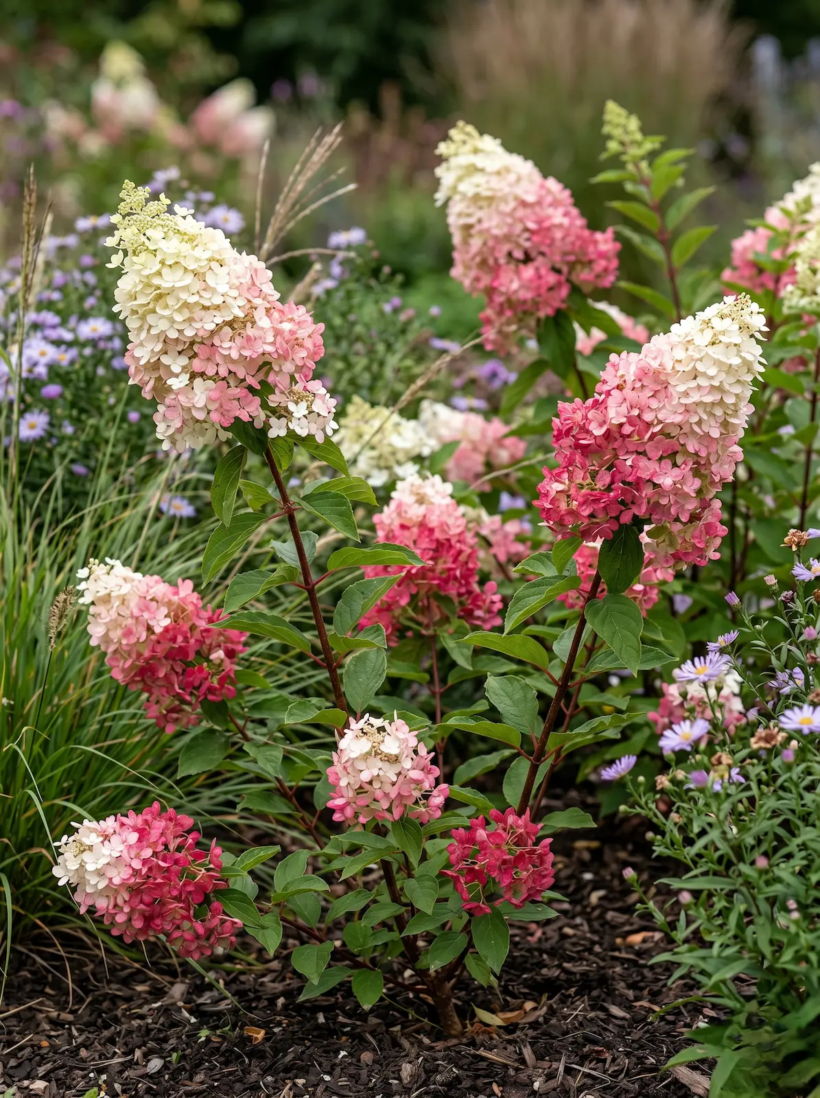Hydrangea Paniculata Vanille Fraise Hydrangea Paniculata Arquitectura Volumétrica Y Mutación Cromática