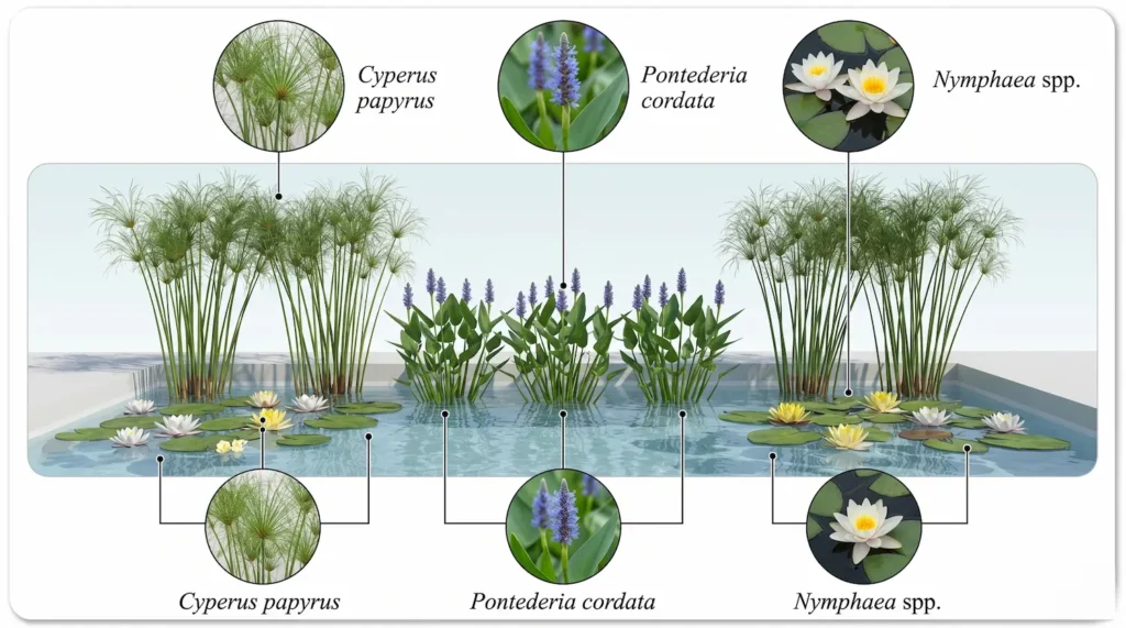infografía acuaticas pontederia | jardinesconestiloes Infografía Acuaticas Pontederia Pontederia pontederia Cordata Verticalidad Acuática Y Excelencia Botánica