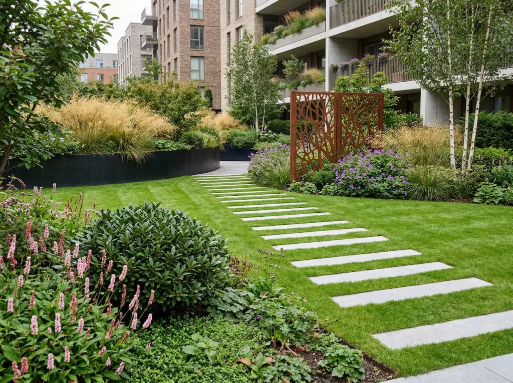 jardín inglés4 | jardinesconestiloes Jardín Inglés4 La Reinvención Del Jardín Inglés Geometría Con Acero Y Madera