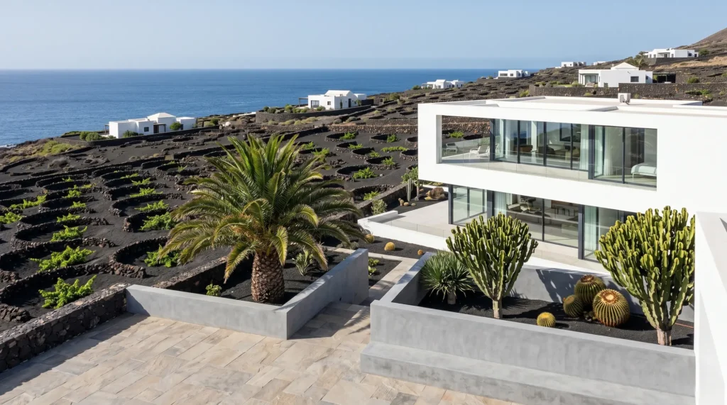 panoramica de chalet en lanzarote | jardinesconestiloes Panoramica De Chalet En Lanzarote Serenidad En El Picón Entre Vides Y Mar La Arquitectura Del Paisaje En Lanzarote