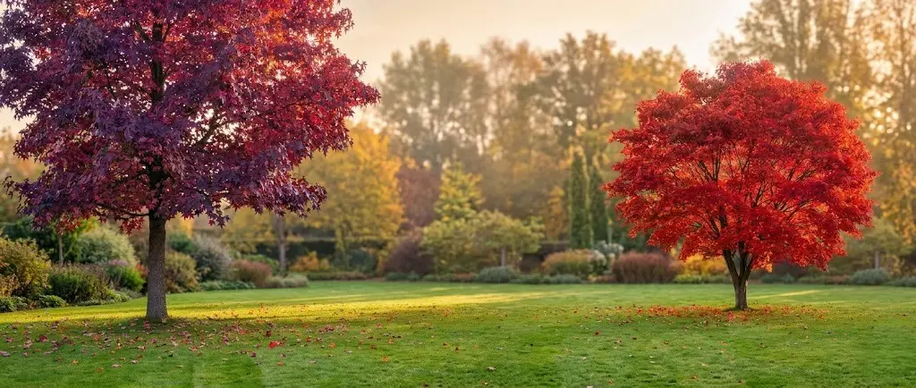 panoramica de liquidambar y arce redpoint | jardinesconestiloes Panoramica De Liquidambar Y Arce Redpoint Liquidámbar O Arce Rojo El Diseño Del Color En El Jardín De Autor