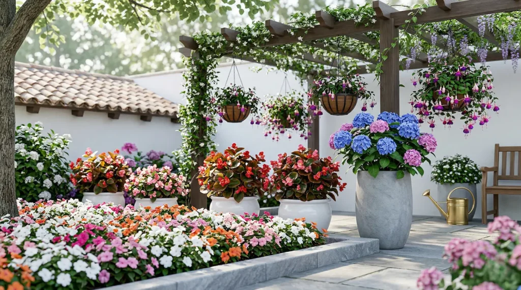 patio con plantas de flor para sombra | jardinesconestiloes Patio Con Plantas De Flor Para Sombra Plantas De Flor Para Zonas De Sombra Cómo Crear Un Oasis De Frescor En Casa