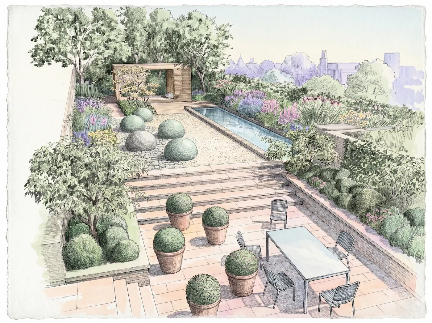 Proyecto Paisajismo Acuarela Pastel Paisajista Y El Valor Del Folio En Blanco Por Qué El Diseño Del Paisaje No Es Un Servicio Gratuito