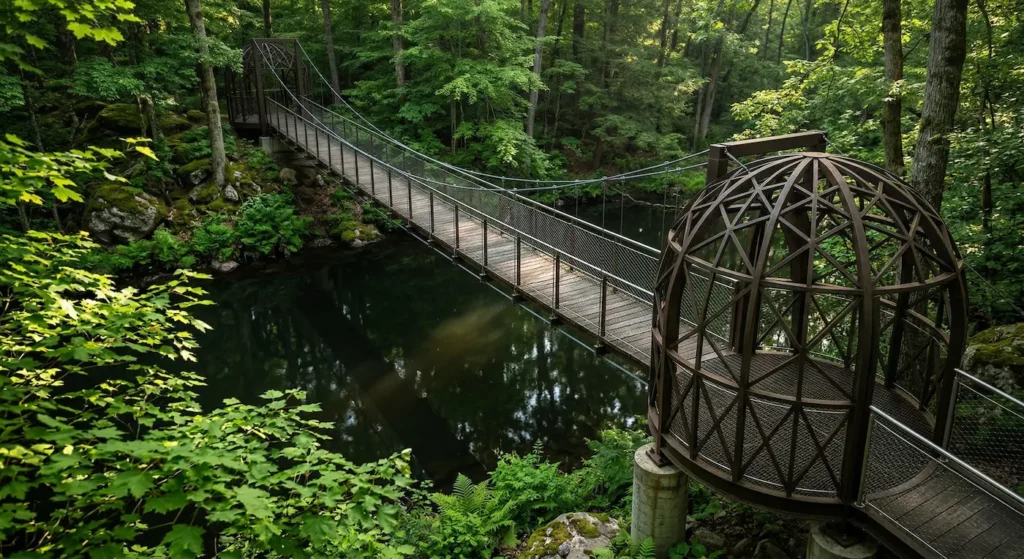 puente en bosque con madera y hierro forja | jardinesconestiloes Puente En Bosque Con Madera Y Hierro Forja La Magia De Cruzar Puentes Que Definen El Alma Del Jardín