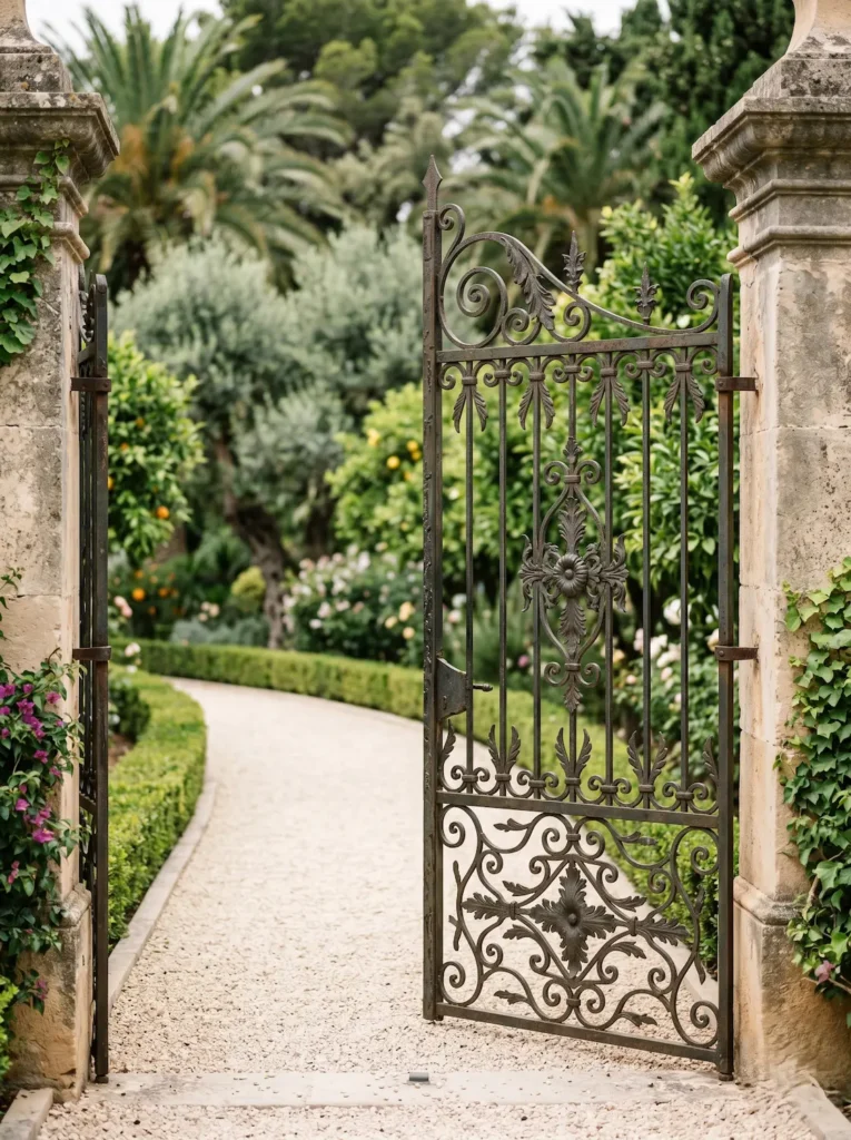 acceso a jardin indiano con puerta de forja artística | jardinesconestiloes Acceso a Jardin Indiano Con Puerta De Forja Artística El Legado De Los Sentidos La Emoción Del Jardín Indiano