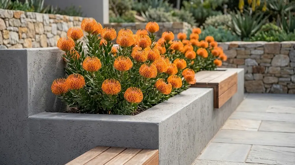 Alfiletero En Jardinera El Alfiletero leucospermum Cordifolium Geometría Floral