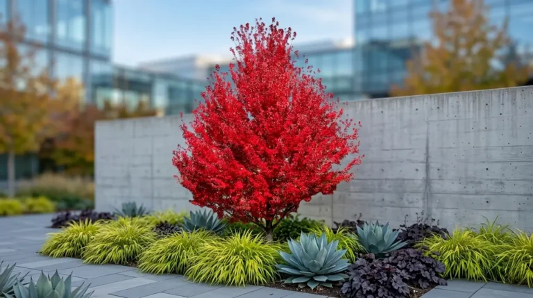 Arce Redepoint Otoño Arce Rubrum redpointe La Escala Vertical Y El Magnetismo Otoñal