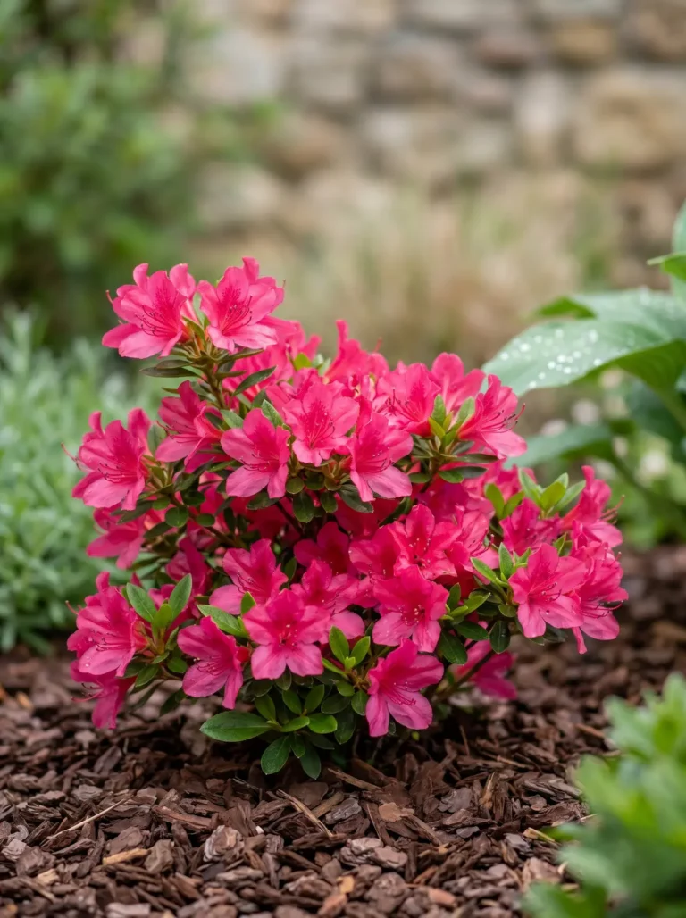 Azalea Japonica Flor Azalea Japonica La Explosión Cromática Y El Volumen Espacial