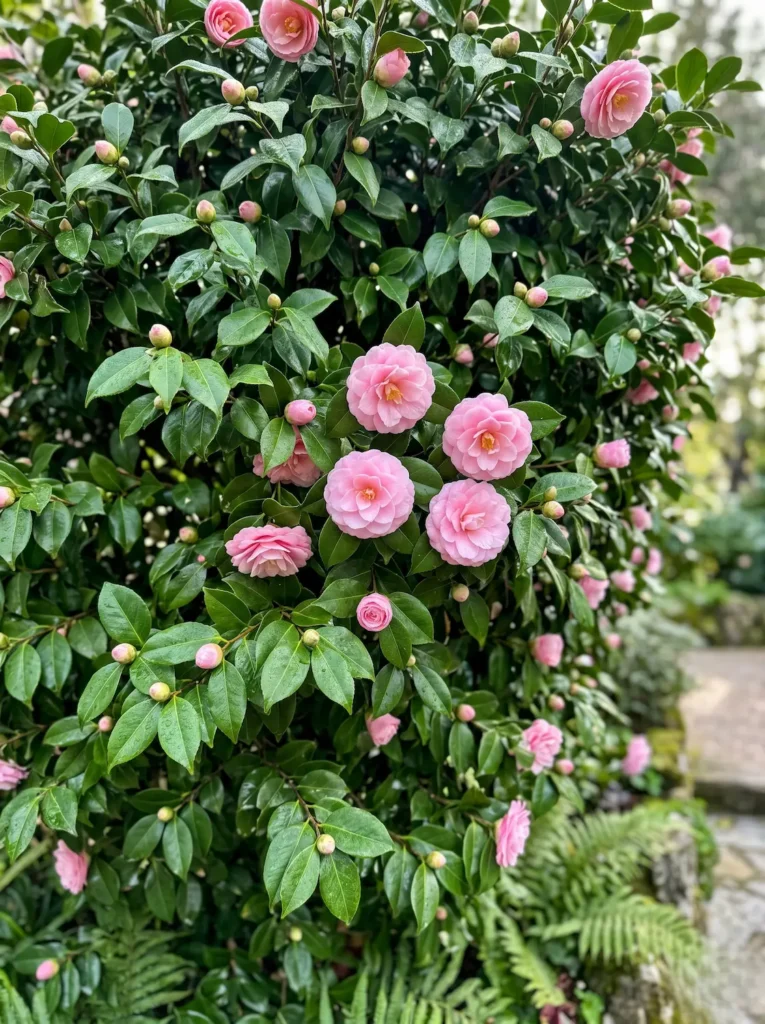 Camelia Japonica En Flor Camelia Japonica La Elegancia Estructural Y El Despertar Invernal