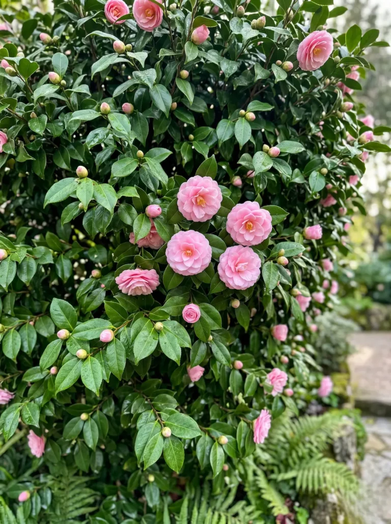 Camelia Japonica En Flor Camelia Japonica La Elegancia Estructural Y El Despertar Invernal