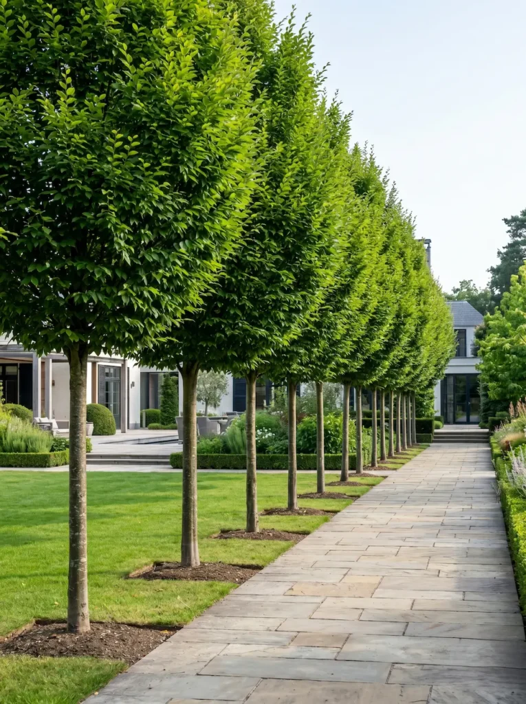 carpinus betula alineados arbol | jardinesconestiloes Carpinus Betula Alineados Arbol El Carpe Columnar carpinus Betulus fastigiata La Arquitectura Vegetal De La Verticalidad'Fastigiata'), estableciendo una integración paisajística de excelencia mediante su ritmo vertical.