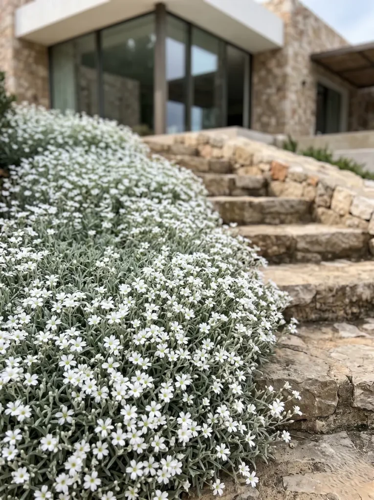 cerastium tormentosum | jardinesconestiloes Cerastium Tormentosum El Reflejo Plateado Luz Y Textura En El Paisaje